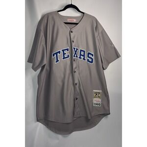 Mitchell & Ness 1993 Nolan Ryan Texas Rangers Jersey 52 Grey Blue Cooperstown